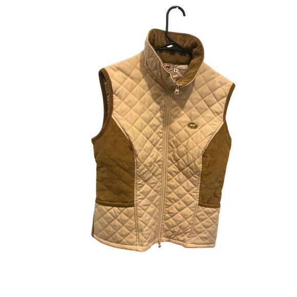 Piaffe Equestrian Quilted Vest Corduroy Collar English Countryside Riding Size M - Picture 6 of 10